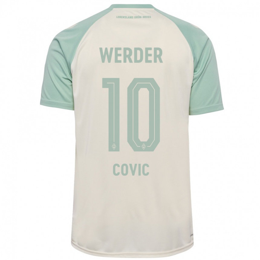 Niño Fútbol Camiseta Patrice Covic #10 Blanquecino Verde Claro 2ª Equipación 2024/25 Argentina