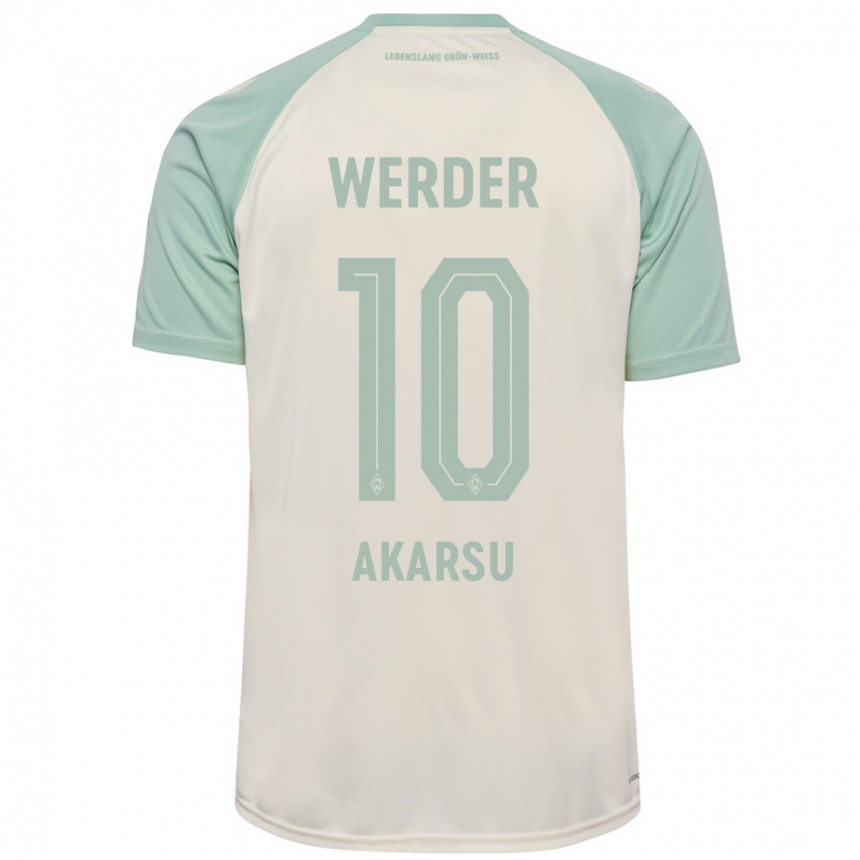 Niño Fútbol Camiseta Mikail Bura Akarsu #10 Blanquecino Verde Claro 2ª Equipación 2024/25 Argentina