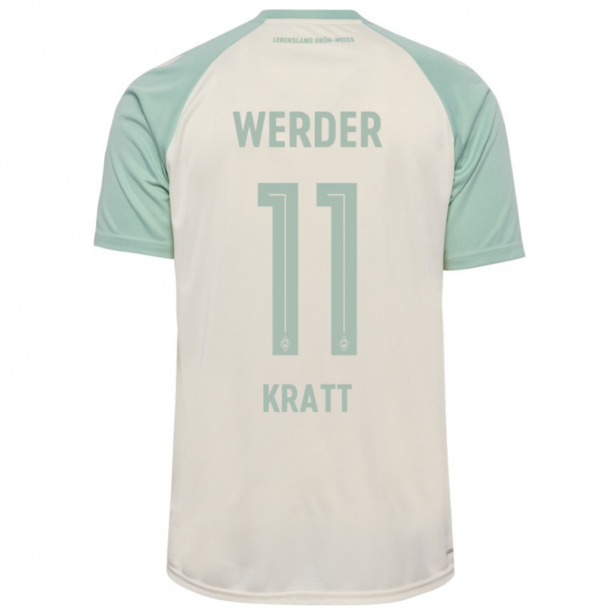 Niño Fútbol Camiseta Ronan Kratt #11 Blanquecino Verde Claro 2ª Equipación 2024/25 Argentina