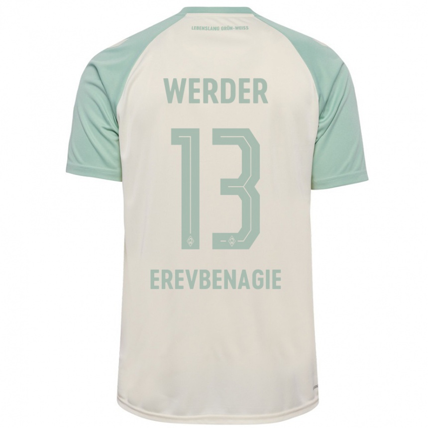 Niño Fútbol Camiseta Paul Erevbenagie #13 Blanquecino Verde Claro 2ª Equipación 2024/25 Argentina