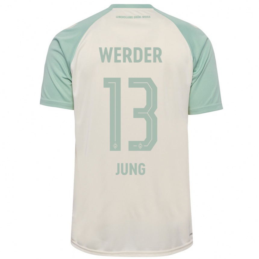 Niño Fútbol Camiseta Seong-Hyeon Jung #13 Blanquecino Verde Claro 2ª Equipación 2024/25 Argentina