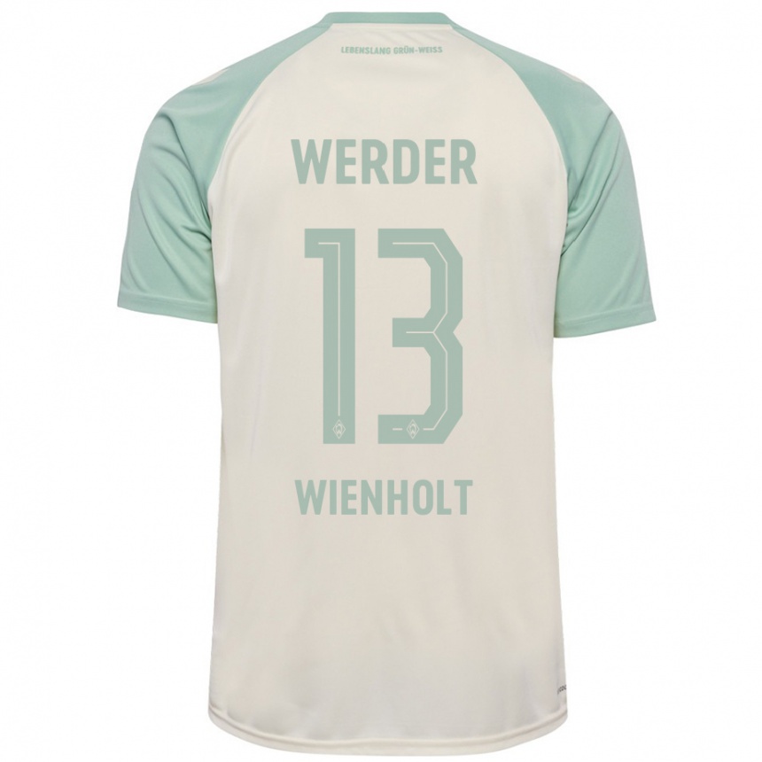 Niño Fútbol Camiseta Paul Wienholt #13 Blanquecino Verde Claro 2ª Equipación 2024/25 Argentina