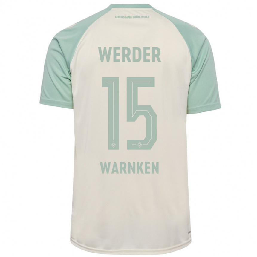 Niño Fútbol Camiseta Jannes Warnken #15 Blanquecino Verde Claro 2ª Equipación 2024/25 Argentina