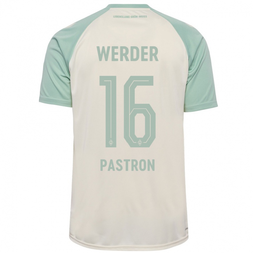 Niño Fútbol Camiseta Alvin Pastron #16 Blanquecino Verde Claro 2ª Equipación 2024/25 Argentina