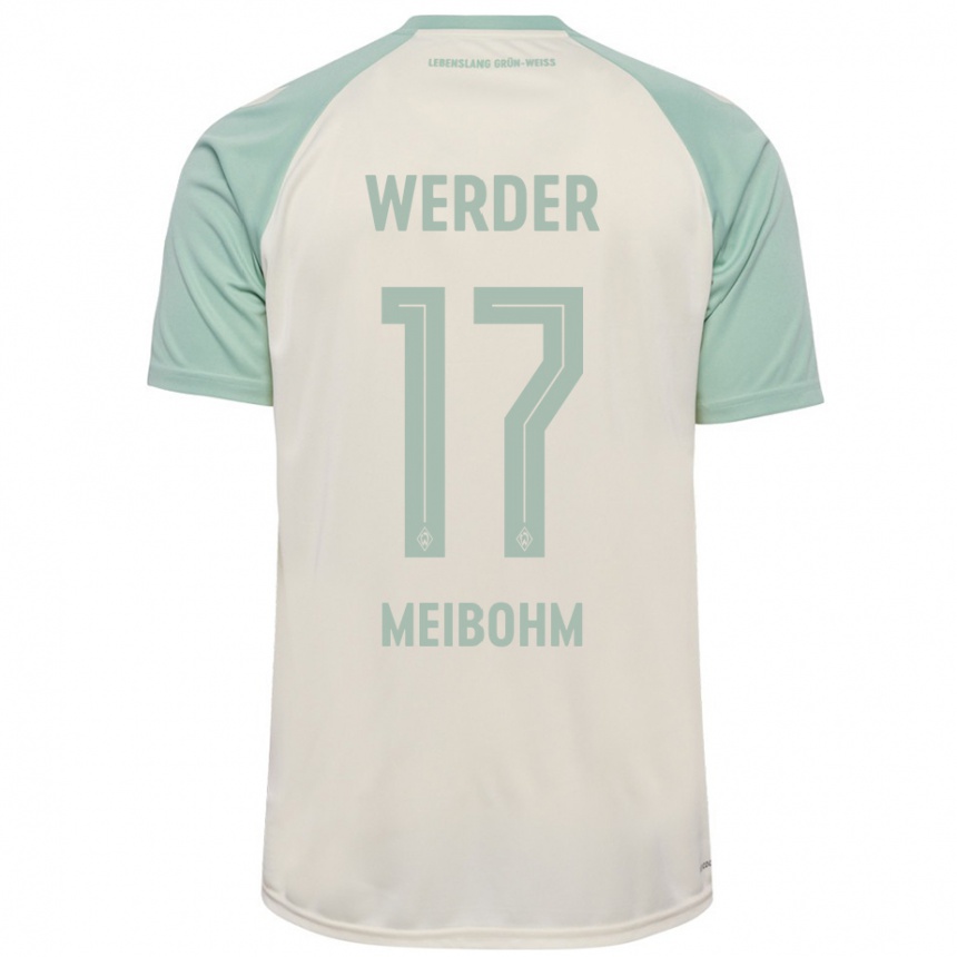 Niño Fútbol Camiseta Joel Meibohm #17 Blanquecino Verde Claro 2ª Equipación 2024/25 Argentina