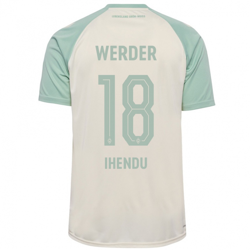 Niño Fútbol Camiseta Daniel Ihendu #18 Blanquecino Verde Claro 2ª Equipación 2024/25 Argentina