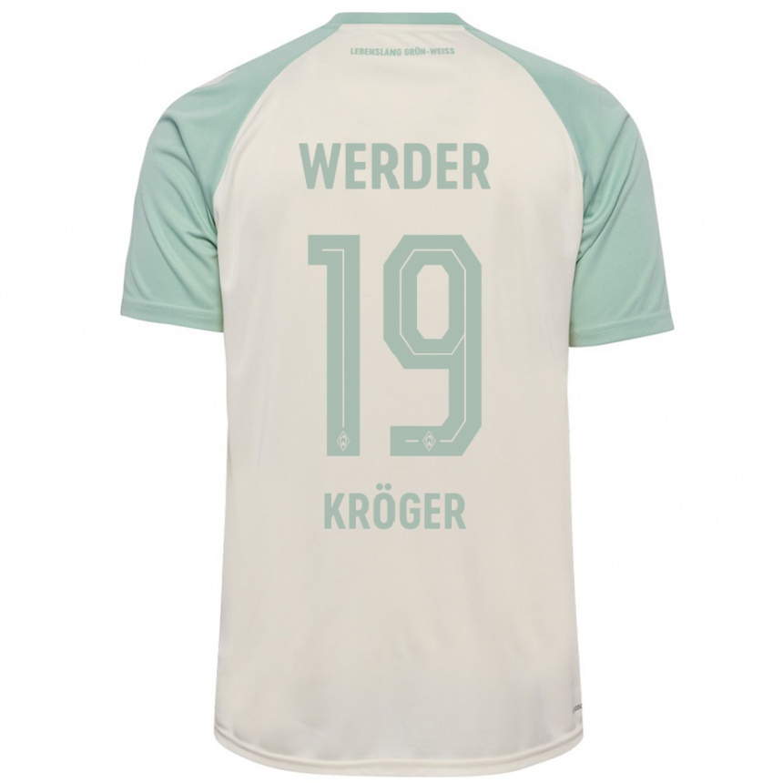 Niño Fútbol Camiseta Moritz Kröger #19 Blanquecino Verde Claro 2ª Equipación 2024/25 Argentina