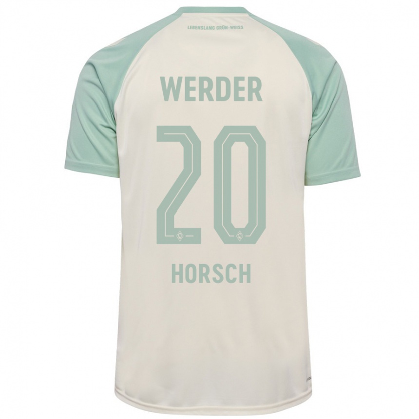 Niño Fútbol Camiseta Jonas Horsch #20 Blanquecino Verde Claro 2ª Equipación 2024/25 Argentina