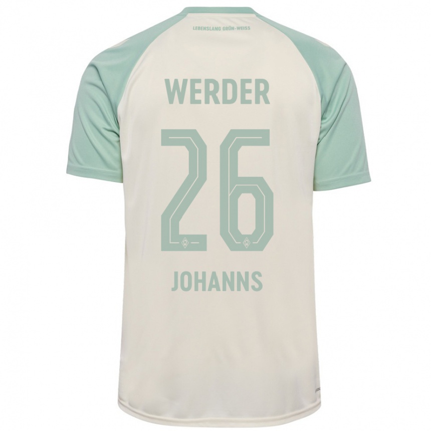 Niño Fútbol Camiseta Lennart Johanns #26 Blanquecino Verde Claro 2ª Equipación 2024/25 Argentina