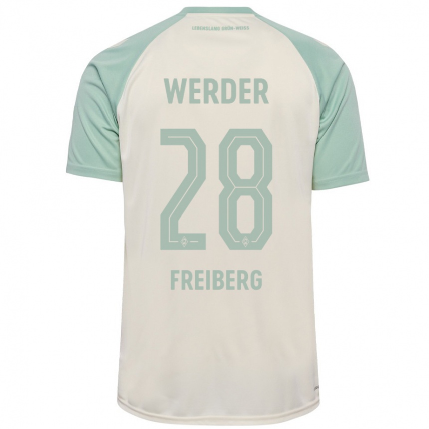 Niño Fútbol Camiseta Piet Freiberg #28 Blanquecino Verde Claro 2ª Equipación 2024/25 Argentina