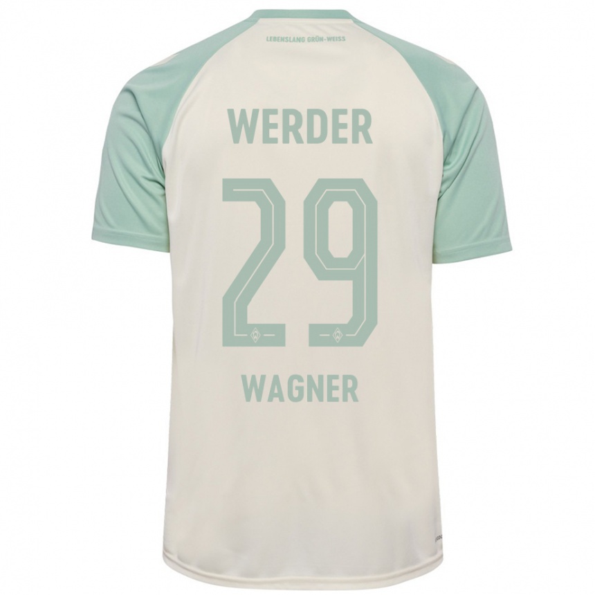 Niño Fútbol Camiseta Paul Wagner #29 Blanquecino Verde Claro 2ª Equipación 2024/25 Argentina