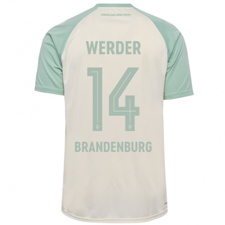 Niño Fútbol Camiseta Michaela Brandenburg #14 Blanquecino Verde Claro 2ª Equipación 2024/25 Argentina