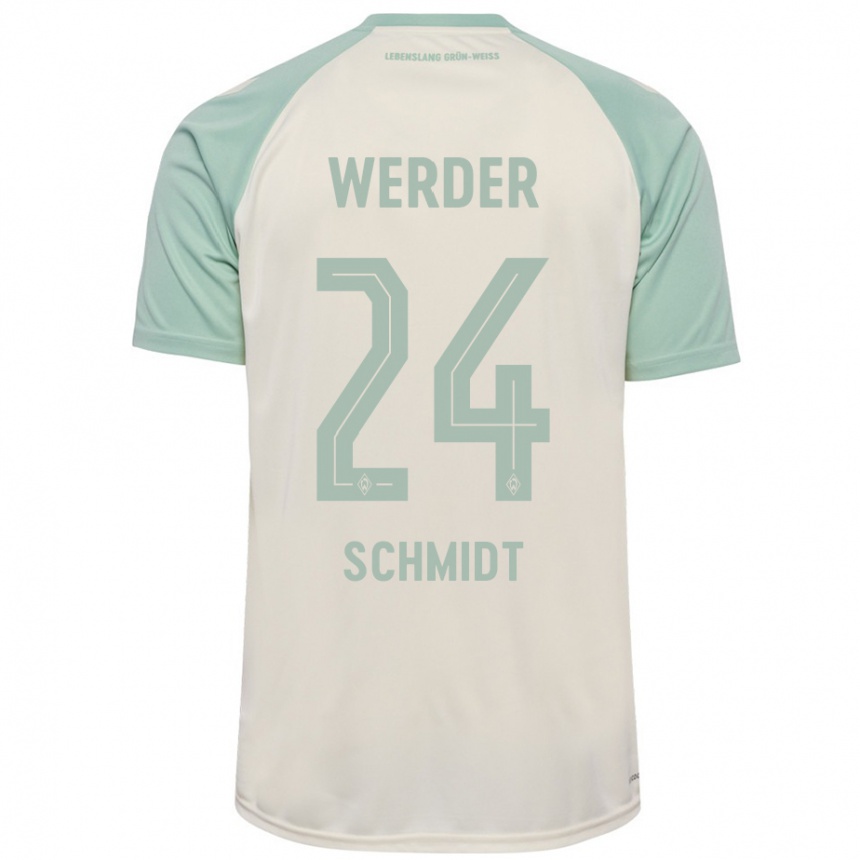 Niño Fútbol Camiseta Lara Schmidt #24 Blanquecino Verde Claro 2ª Equipación 2024/25 Argentina