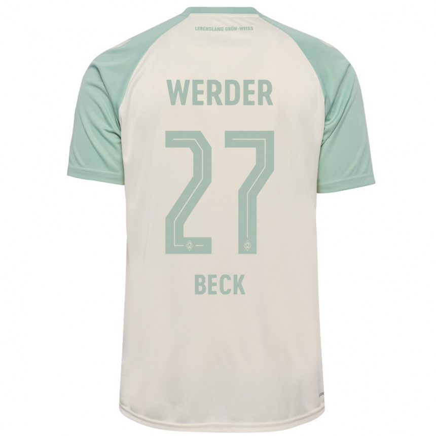 Niño Fútbol Camiseta Sharon Beck #27 Blanquecino Verde Claro 2ª Equipación 2024/25 Argentina