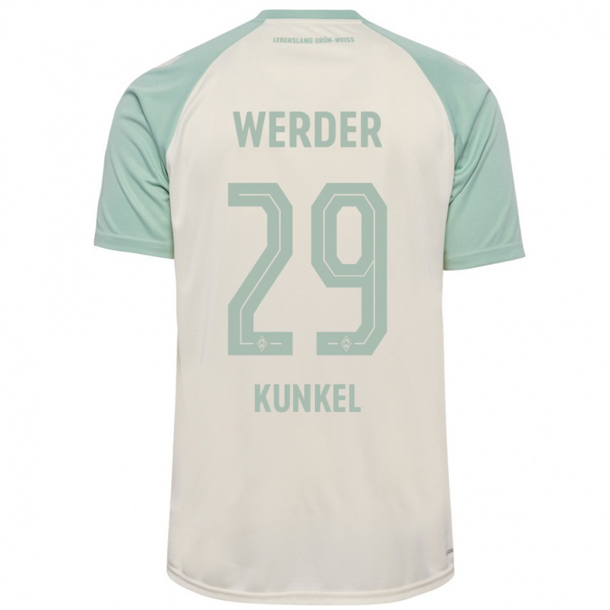 Niño Fútbol Camiseta Melina Kunkel #29 Blanquecino Verde Claro 2ª Equipación 2024/25 Argentina