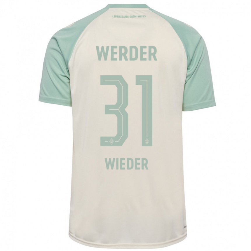 Niño Fútbol Camiseta Verena Wieder #31 Blanquecino Verde Claro 2ª Equipación 2024/25 Argentina