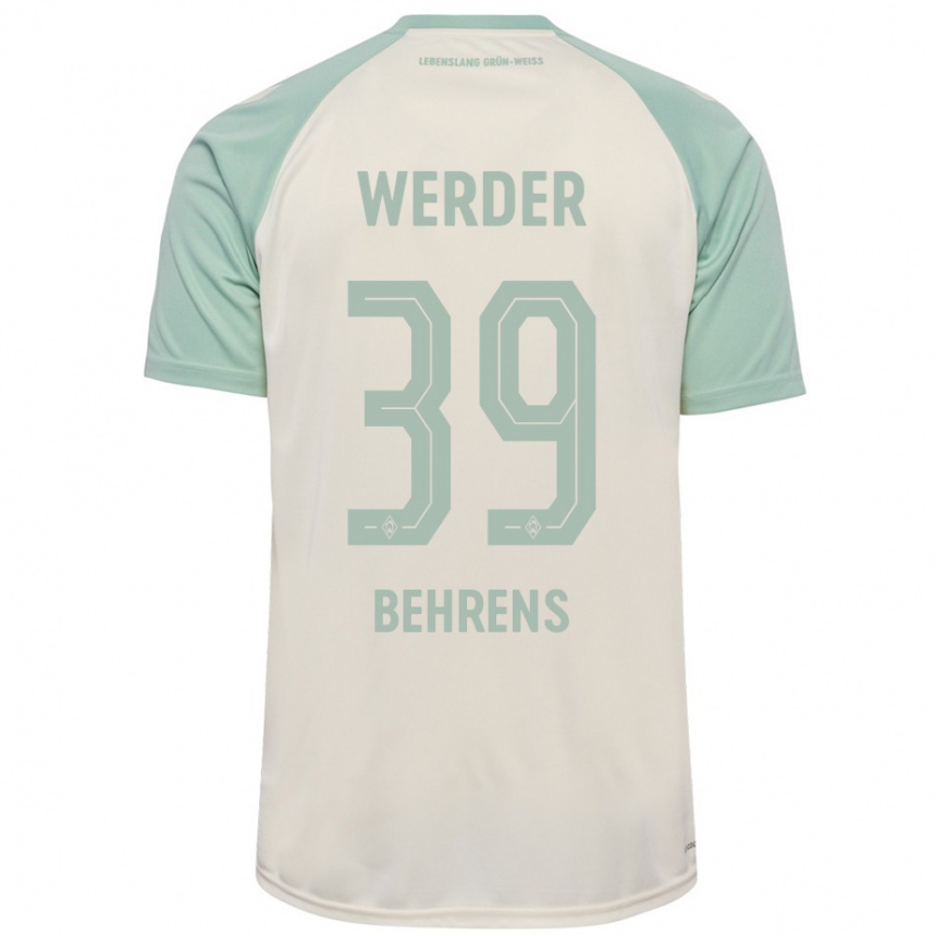 Niño Fútbol Camiseta Jette Behrens #39 Blanquecino Verde Claro 2ª Equipación 2024/25 Argentina