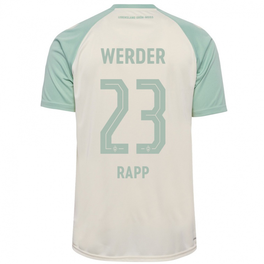 Niño Fútbol Camiseta Nicolai Rapp #23 Blanquecino Verde Claro 2ª Equipación 2024/25 Argentina