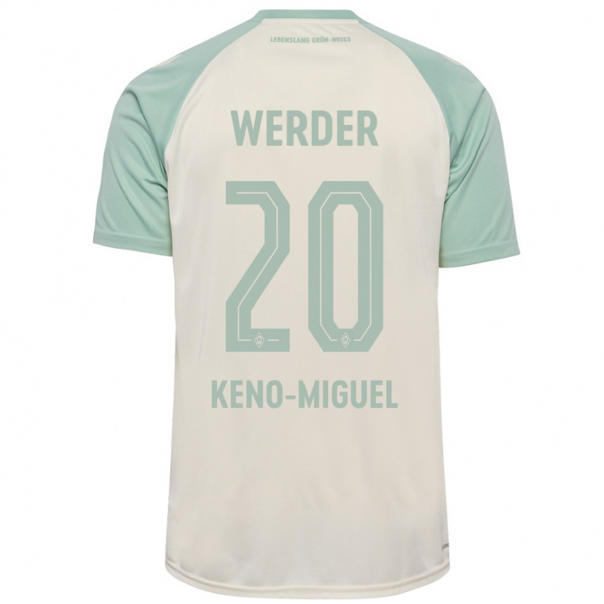 Niño Fútbol Camiseta Keno-Miguel Meyer #20 Blanquecino Verde Claro 2ª Equipación 2024/25 Argentina