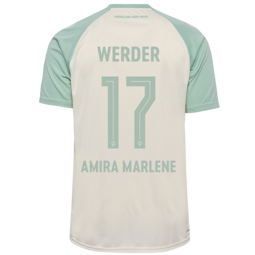 Niño Fútbol Camiseta Amira Marlene Dahl #17 Blanquecino Verde Claro 2ª Equipación 2024/25 Argentina