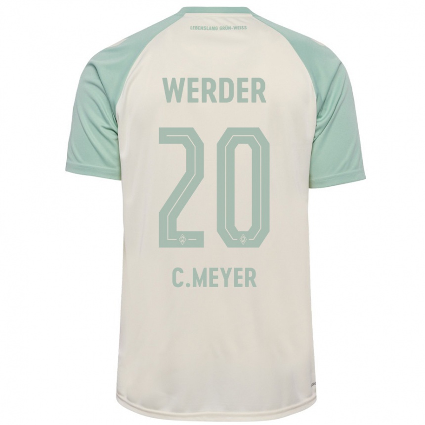 Niño Fútbol Camiseta Christin Meyer #20 Blanquecino Verde Claro 2ª Equipación 2024/25 Argentina