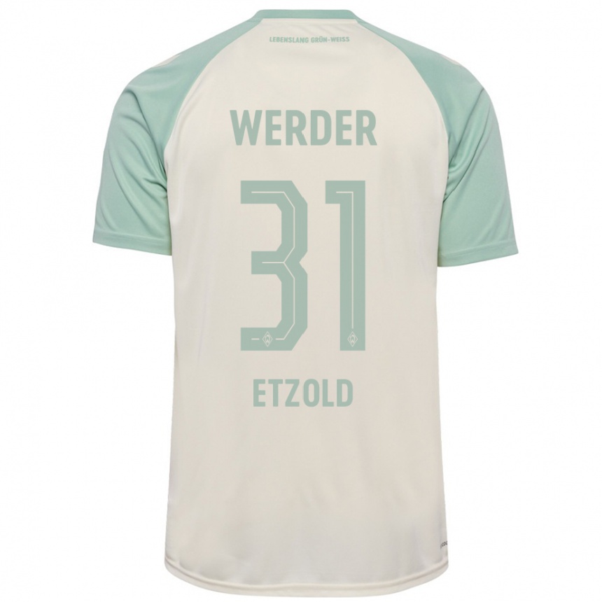 Niño Fútbol Camiseta Hannah Etzold #31 Blanquecino Verde Claro 2ª Equipación 2024/25 Argentina