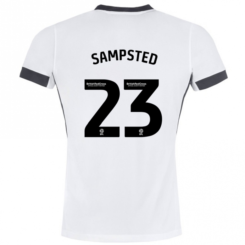 Niño Fútbol Camiseta Alfons Sampsted #23 Blanco Negro 2ª Equipación 2024/25 Argentina