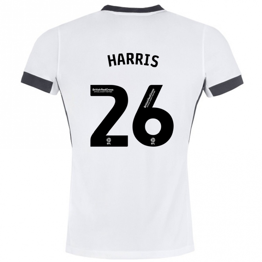 Niño Fútbol Camiseta Luke Harris #26 Blanco Negro 2ª Equipación 2024/25 Argentina