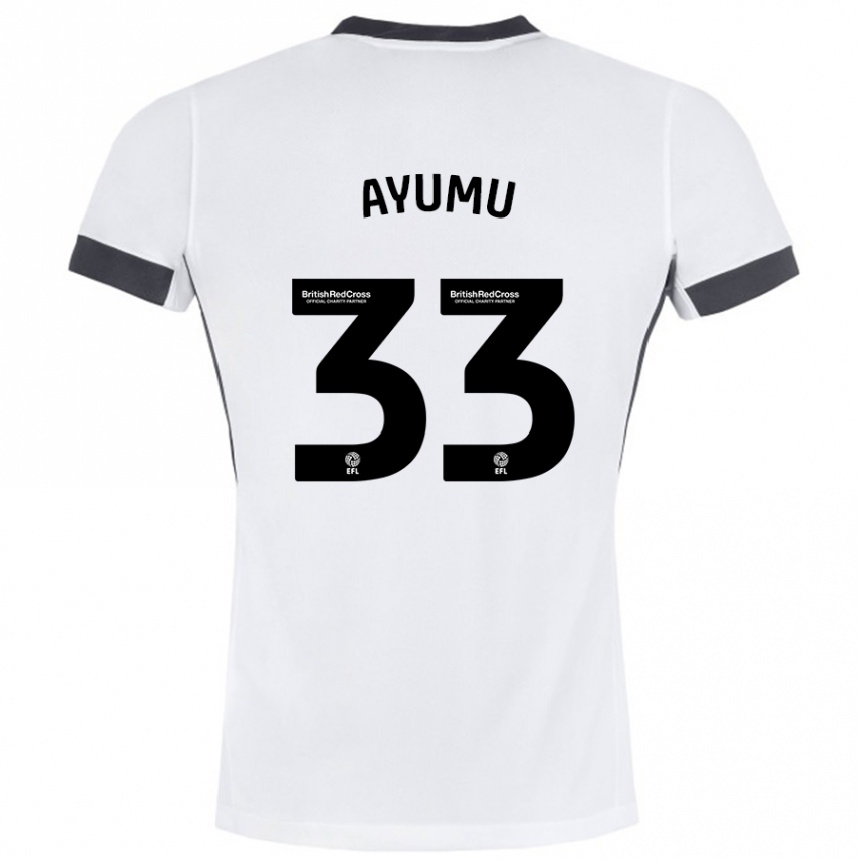 Niño Fútbol Camiseta Ayumu Yokoyama #33 Blanco Negro 2ª Equipación 2024/25 Argentina