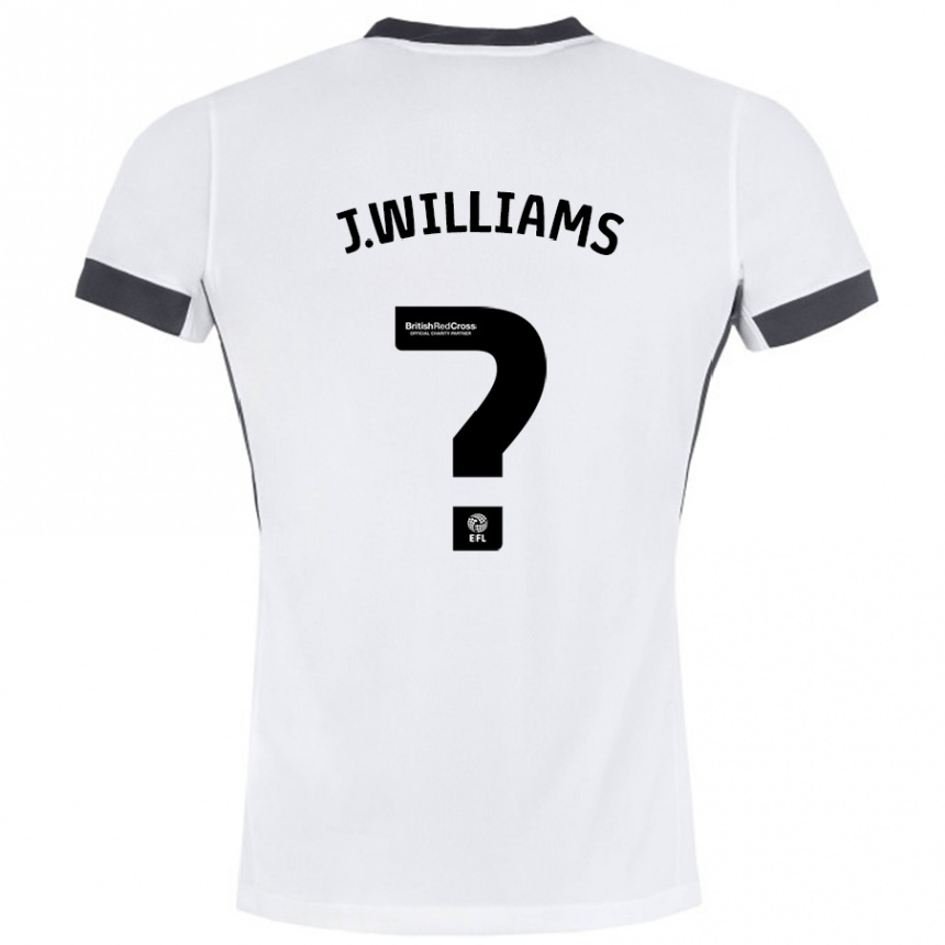 Niño Fútbol Camiseta Josh Williams #0 Blanco Negro 2ª Equipación 2024/25 Argentina