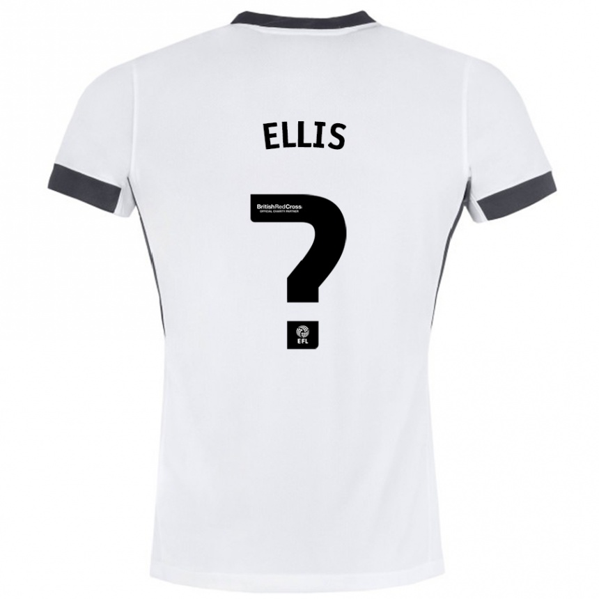 Niño Fútbol Camiseta O'shea Ellis #0 Blanco Negro 2ª Equipación 2024/25 Argentina