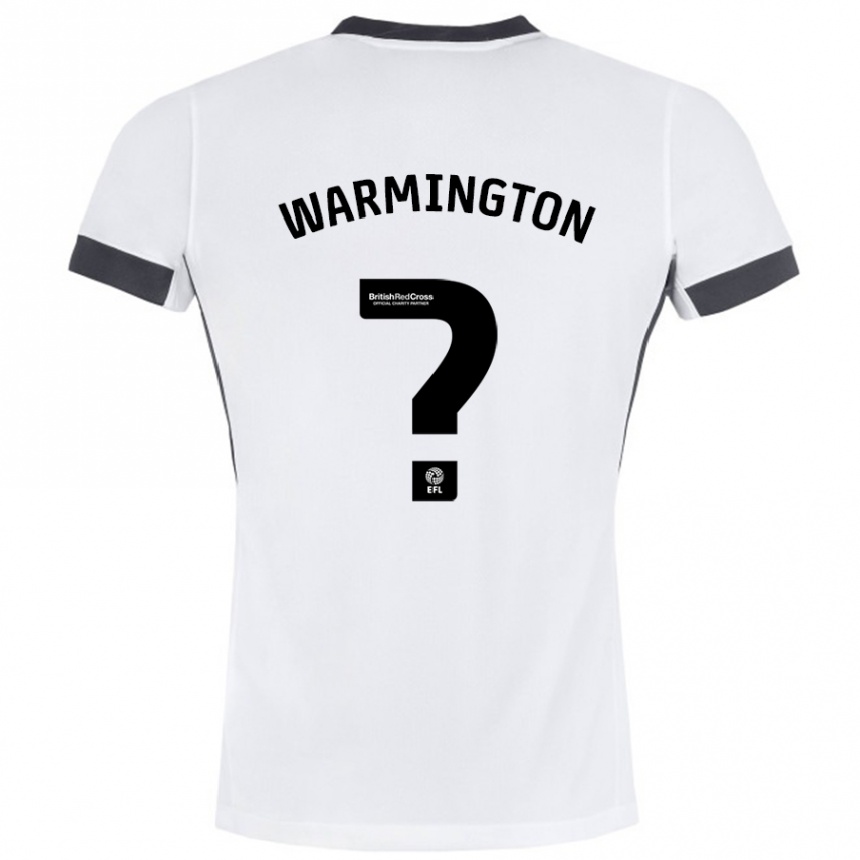 Niño Fútbol Camiseta Tyrese Warmington #0 Blanco Negro 2ª Equipación 2024/25 Argentina