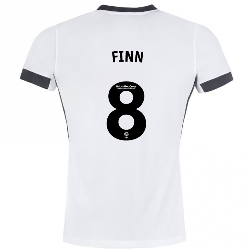 Niño Fútbol Camiseta Jamie Finn #8 Blanco Negro 2ª Equipación 2024/25 Argentina