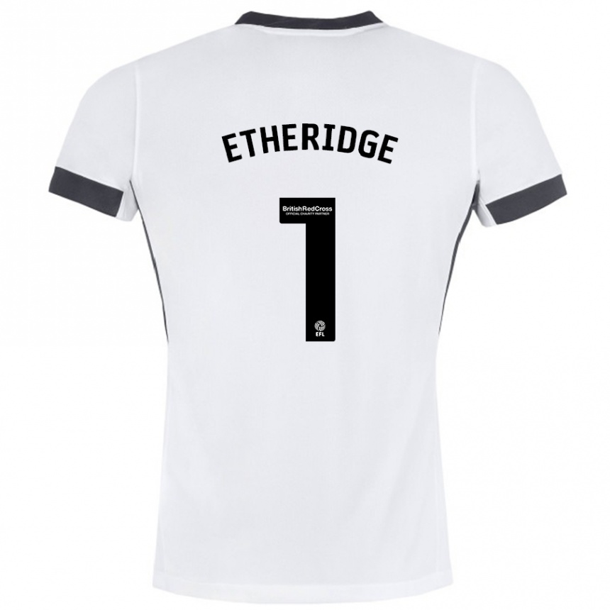 Niño Fútbol Camiseta Neil Etheridge #1 Blanco Negro 2ª Equipación 2024/25 Argentina