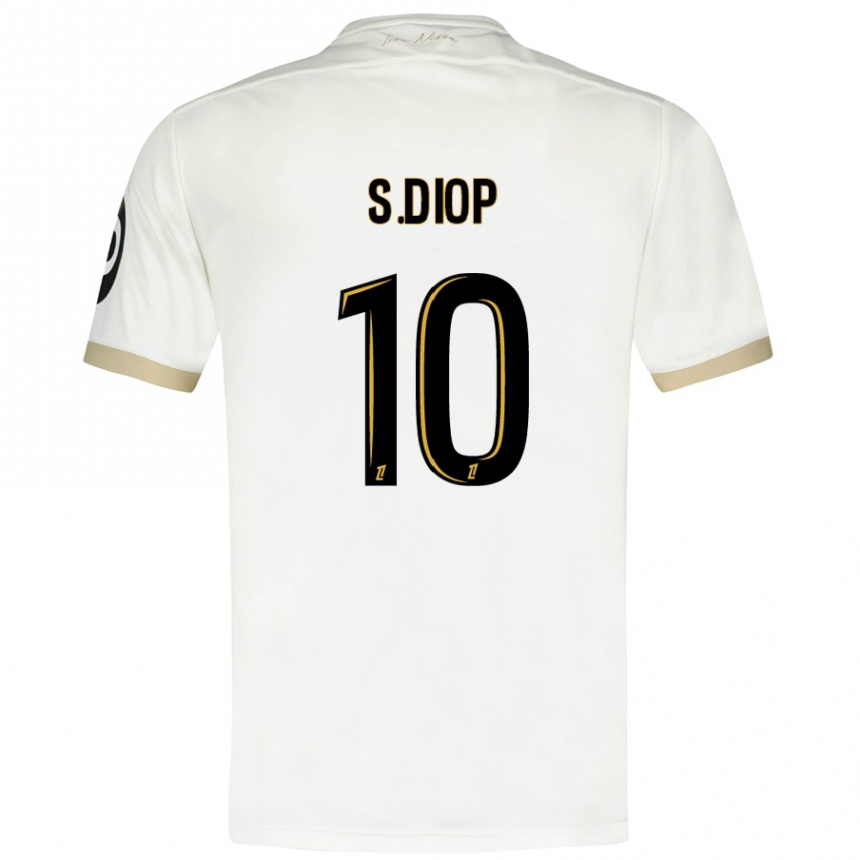 Niño Fútbol Camiseta Sofiane Diop #10 Blanco Dorado 2ª Equipación 2024/25 Argentina