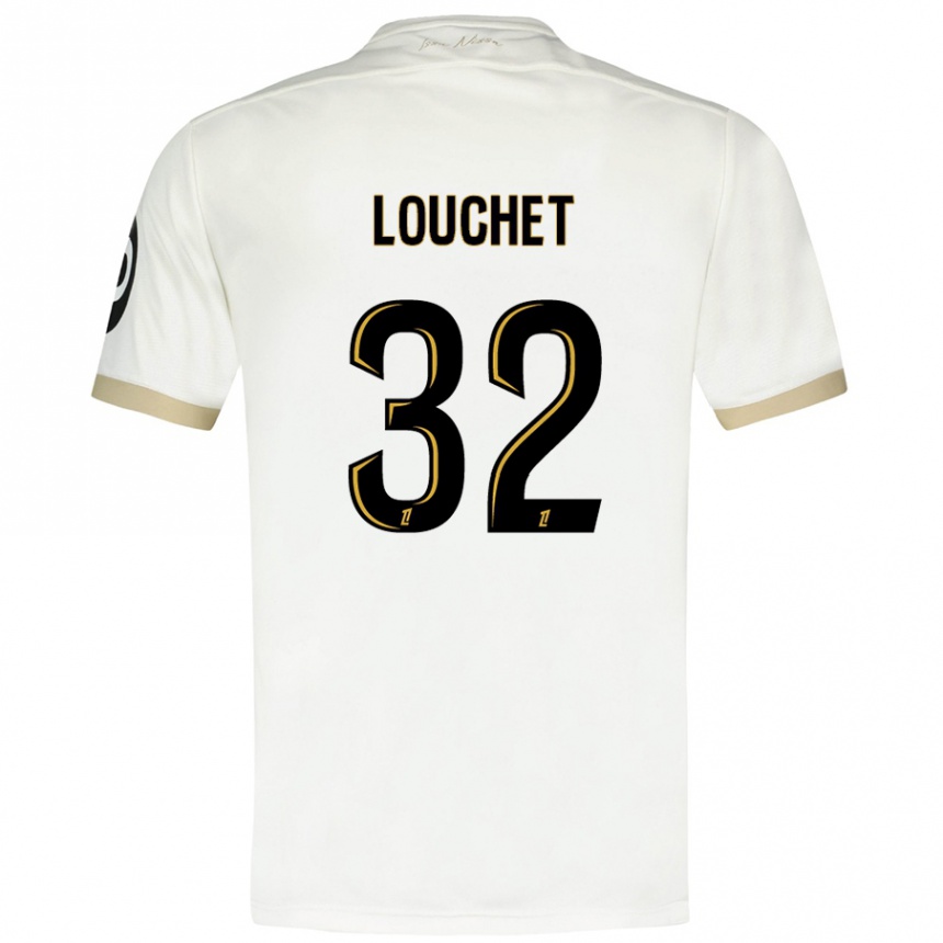 Niño Fútbol Camiseta Tom Louchet #32 Blanco Dorado 2ª Equipación 2024/25 Argentina