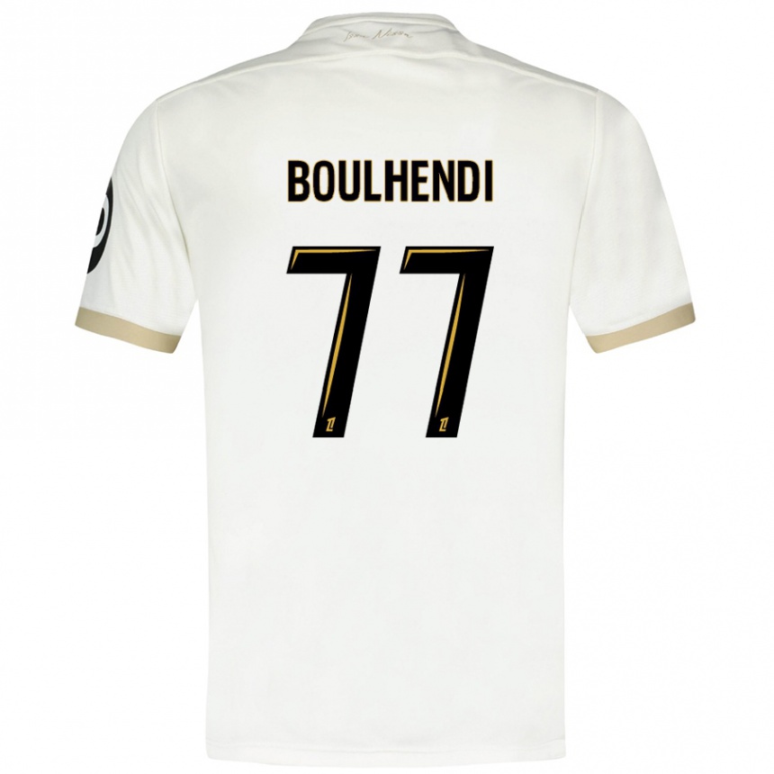 Niño Fútbol Camiseta Teddy Boulhendi #77 Blanco Dorado 2ª Equipación 2024/25 Argentina