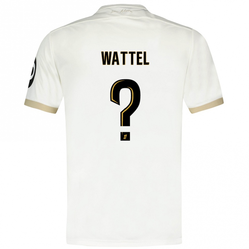 Niño Fútbol Camiseta Sami Wattel #0 Blanco Dorado 2ª Equipación 2024/25 Argentina