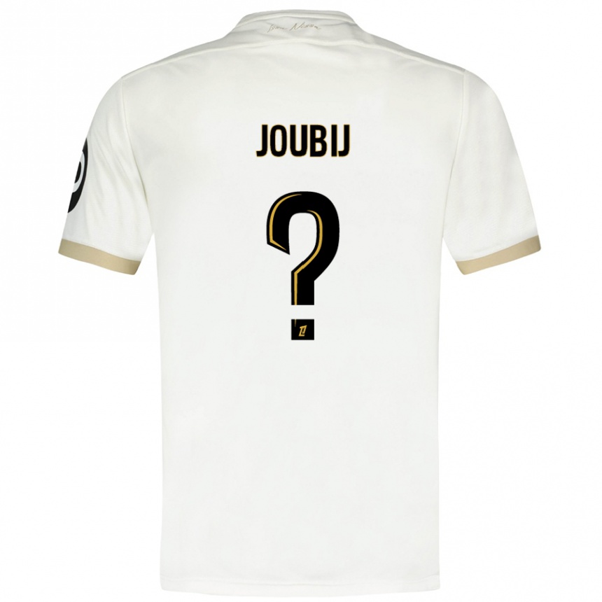 Niño Fútbol Camiseta Neil Joubij #0 Blanco Dorado 2ª Equipación 2024/25 Argentina