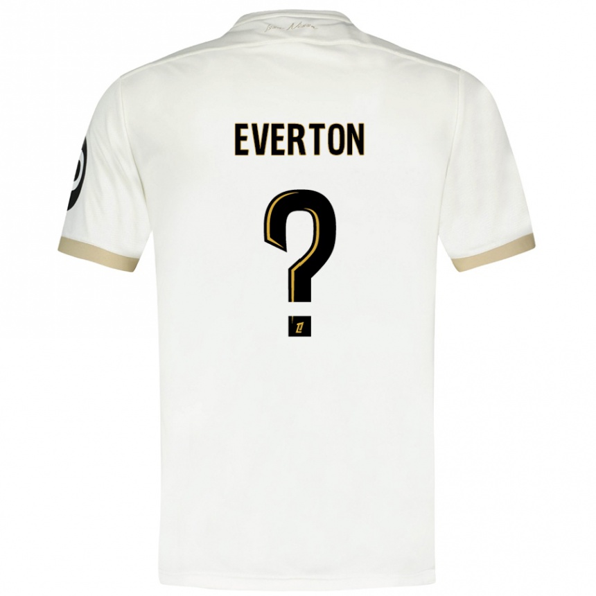 Niño Fútbol Camiseta Everton #0 Blanco Dorado 2ª Equipación 2024/25 Argentina