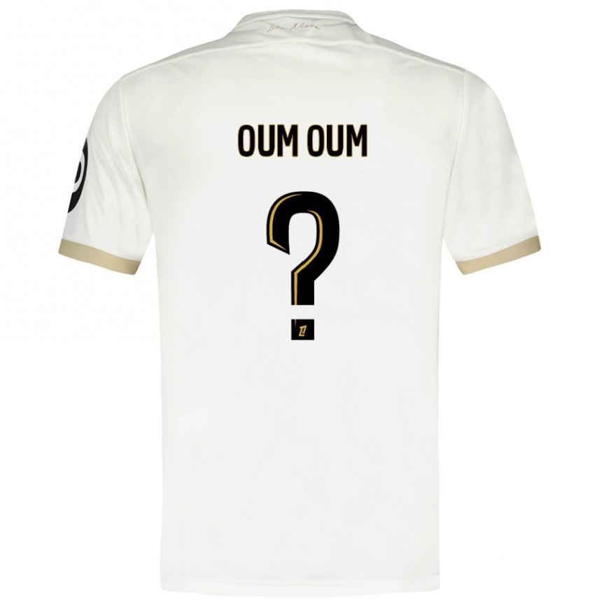 Niño Fútbol Camiseta Dorian Oum Oum #0 Blanco Dorado 2ª Equipación 2024/25 Argentina