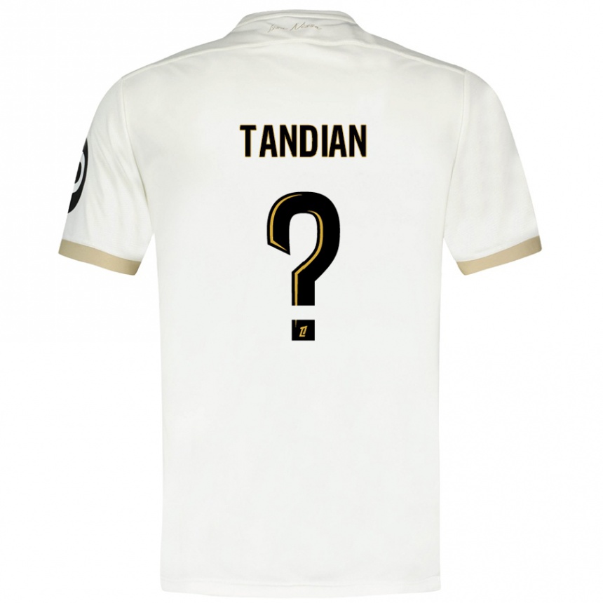 Niño Fútbol Camiseta Elage Tandian #0 Blanco Dorado 2ª Equipación 2024/25 Argentina