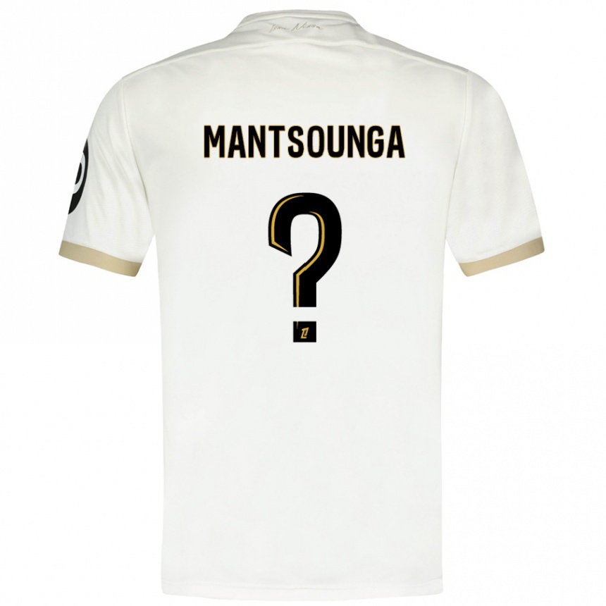 Niño Fútbol Camiseta Brad-Hamilton Mantsounga #0 Blanco Dorado 2ª Equipación 2024/25 Argentina