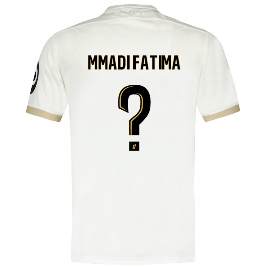 Niño Fútbol Camiseta Ismael Mmadi Fatima #0 Blanco Dorado 2ª Equipación 2024/25 Argentina