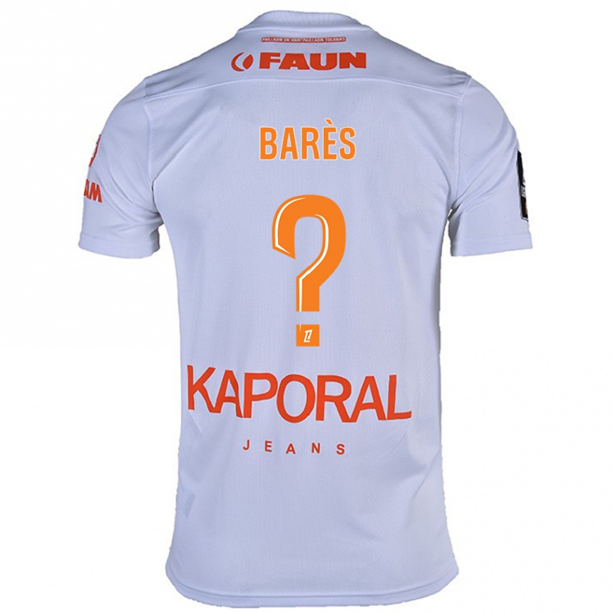 Niño Fútbol Camiseta Gabriel Barès #0 Blanco 2ª Equipación 2024/25 Argentina