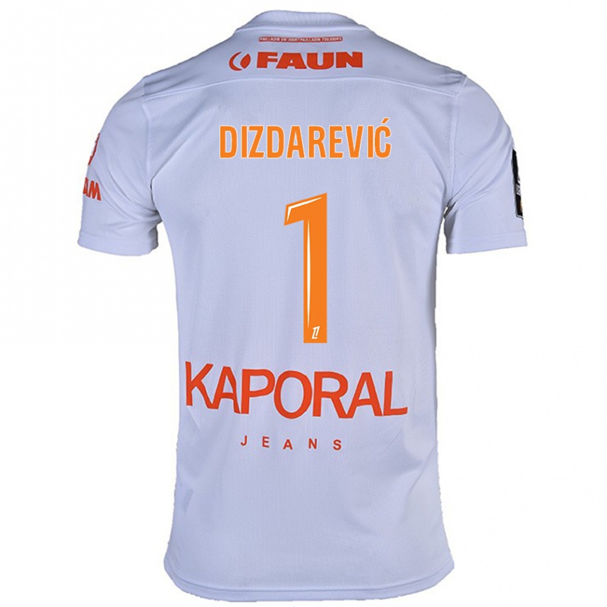 Niño Fútbol Camiseta Belmin Dizdarevic #1 Blanco 2ª Equipación 2024/25 Argentina