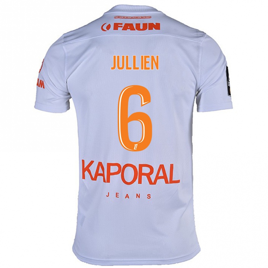 Niño Fútbol Camiseta Christopher Jullien #6 Blanco 2ª Equipación 2024/25 Argentina