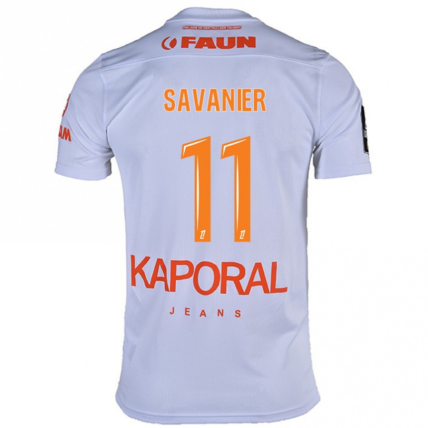 Niño Fútbol Camiseta Téji Savanier #11 Blanco 2ª Equipación 2024/25 Argentina