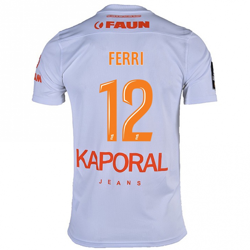 Niño Fútbol Camiseta Jordan Ferri #12 Blanco 2ª Equipación 2024/25 Argentina