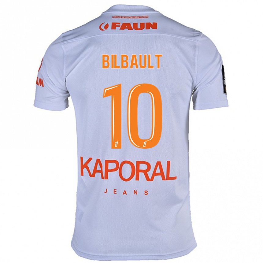 Niño Fútbol Camiseta Charlotte Bilbault #10 Blanco 2ª Equipación 2024/25 Argentina